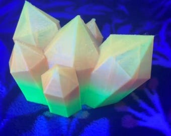 Squishy Light Up LED Remote Controlled 3D Printed TPU Crystals
