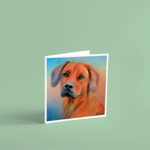 Handcrafted Rhodesian Ridgeback Card From Original Mixed Media Signed ...