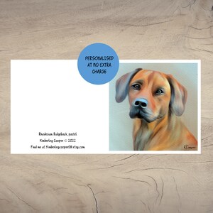 Handcrafted Rhodesian Ridgeback Card From Original Mixed Media Signed ...