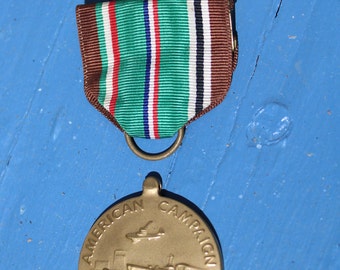 WW2 Medal, Military Medal, US Military, US Army, European African Middle Eastern Campaign. War Medal, 1941 - 1945,