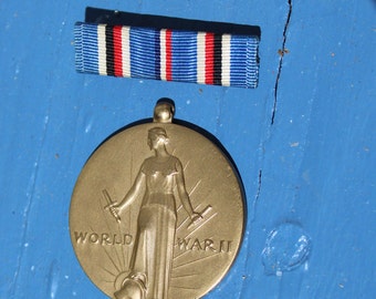 WW2 Medal, Military Medal, US Military, US Army, European African Diddle Eastern Campaign. War Medal, 1941 - 1945,