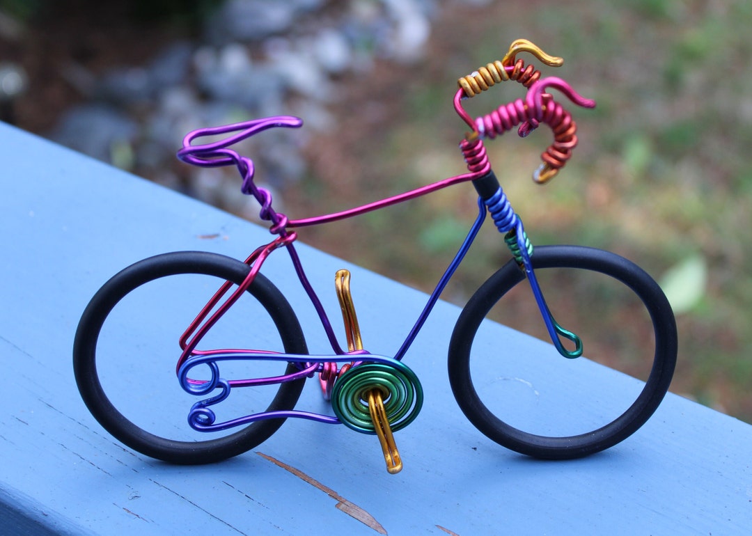 Bicycle Art Wire Art Wire Bicycle Small Bike Miniature Etsy