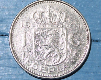 1978 Dutch Coin, Dutch Coin, Gulden, Nederland, Juliana Koningin, Der Nederlanden, One Guilder, Een Gulden,