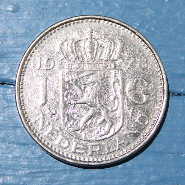1978 Dutch Coin, Dutch Coin, Gulden, Nederland, Juliana Koningin, Der Nederlanden, One Guilder, Een Gulden,