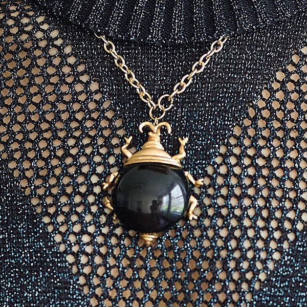 Midcentury Style Modern Scarab Necklace