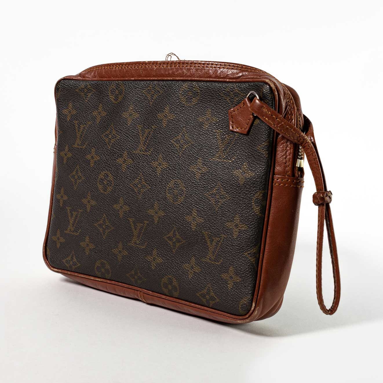 Louis Vuitton 70s Vintage Monogram Brown Swiss Made Zip 