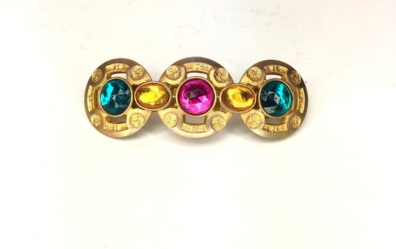 90s Vintage Chanel-Style French Hair Barrette/Hair
