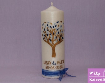 Wedding Candle " Tree - Heart 3 "