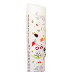 Birth candle with name – memory light for newborns No.4 R