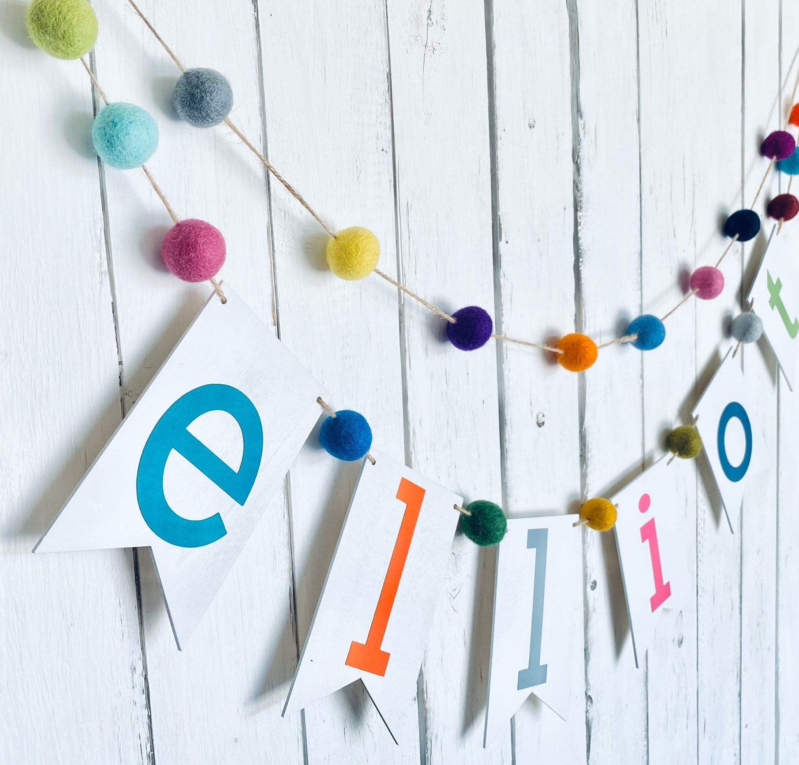 Name Bunting Name Sign Flag Flag Bunting for Nursery Kids - Etsy