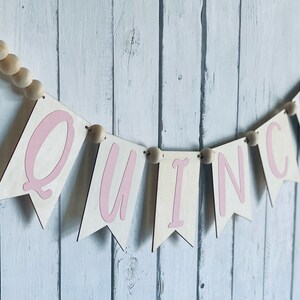 Baby Girl Name Garland - Personalized Name Banner - Felt Nursery Letters - Baby Name Bunting - Custom Name Banner - Wall Decoration Banner