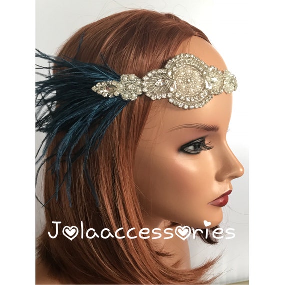 Gatsby Headband Wedding Hairpiece Rhinestone Great Gatsby  display picture 2