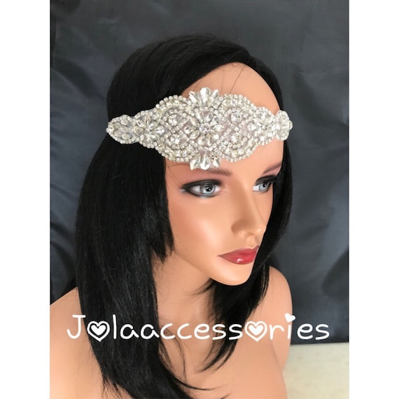 Crystal Diamanté Rhinestone Bridal Headband Crystal Head  display picture 1