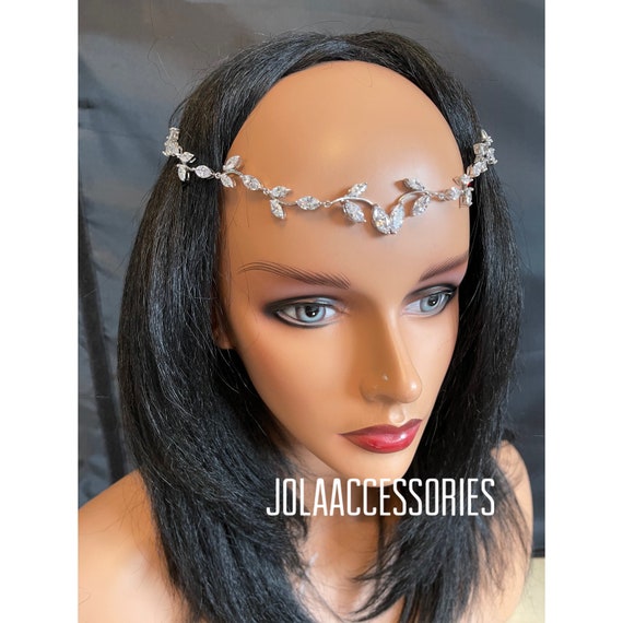 Rhinestone Forehead Crystal Wedding Headpiece Bridal 