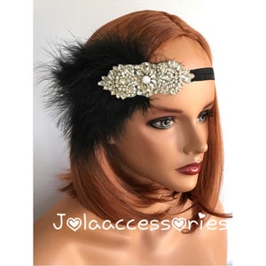 great Gatsby headpiece 1920 headpiece Gatsby headband Flapper headpiece 1920s headband Rhinestone Crystal headband Vintage Style headpiece