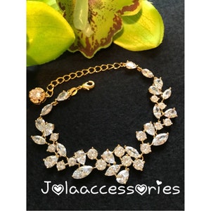 Zirkonia gouden armband great gatsby jaren 1920 stijl bruids manchet bruidssieraden gouden sieraden bruids kristal armband bruidsmeisje cadeau