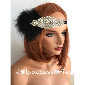 great Gatsby headpiece 1920 headpiece Gatsby headband Flapper headpiece 1920s headband Rhinestone Crystal headband Vintage Style headpiece