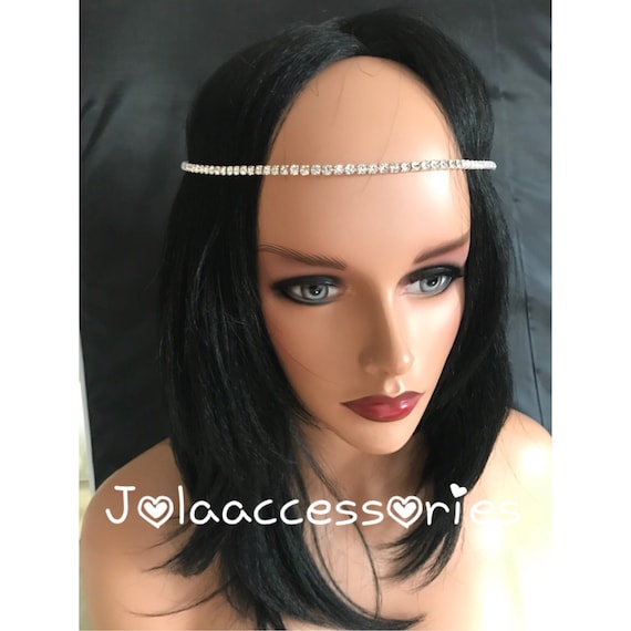 Accessoires Cheveux Mariage Bufenia Coiffure Fille Fleur Argent Mariée Bandeau De Mariage Strass Princesse Cheveux Vis