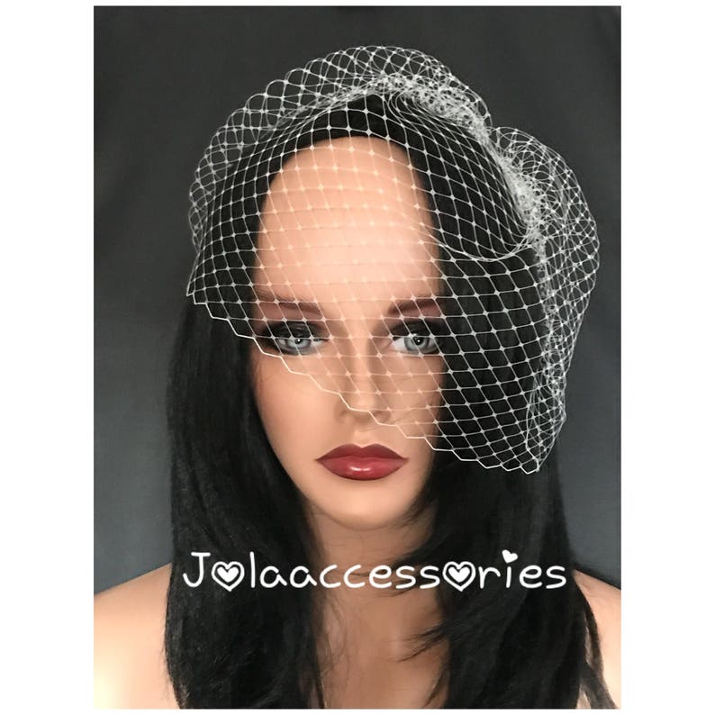 Wedding Birdcage Veil Bridal Veil Detachable Crystal Comb Veil Etsy UK
