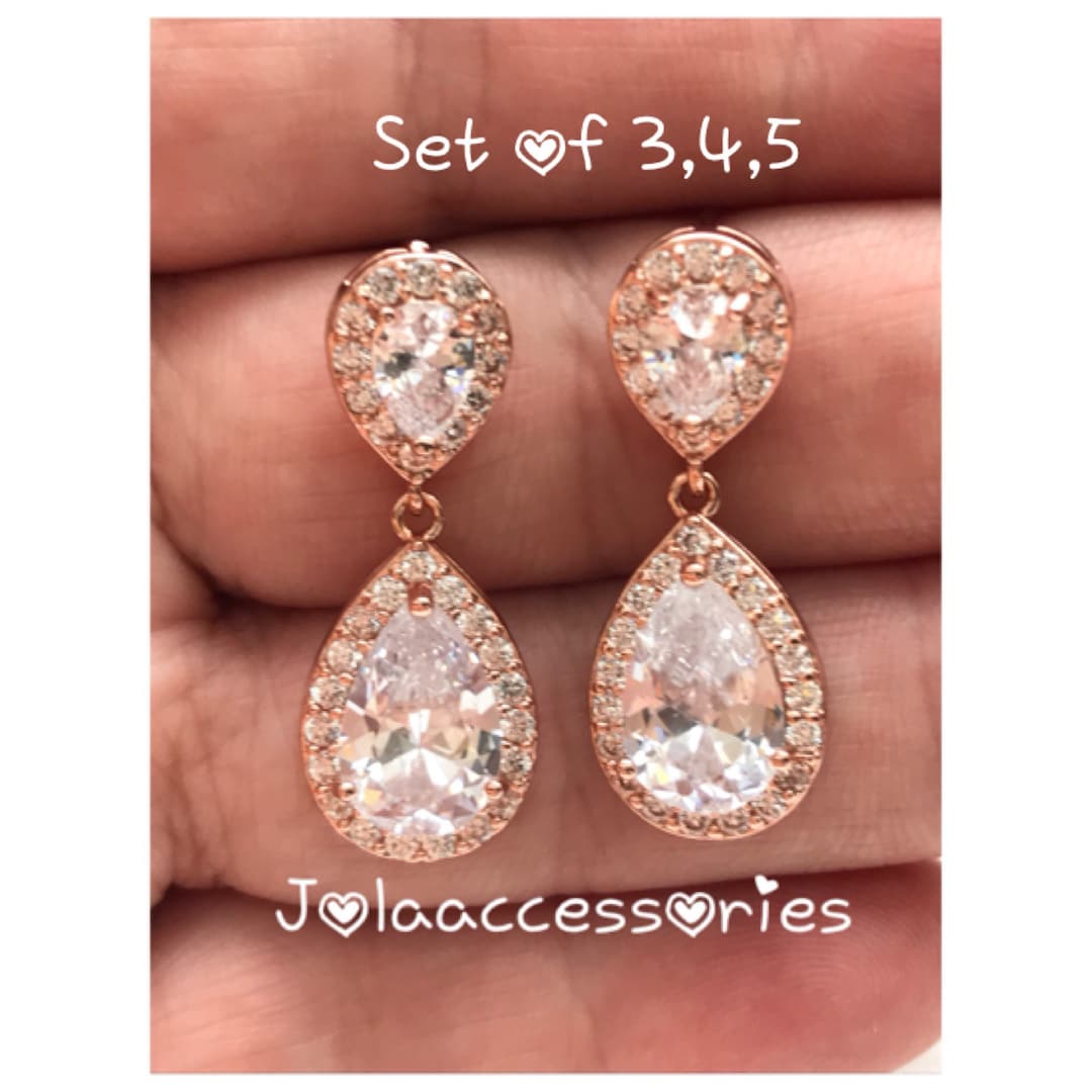 rosegouden oorbellen