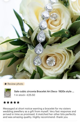 YooAi Bracciale Donna A Goccia Con Zirconia Cubica | Placcato Oro 14K | Regolabile E Ipoallergenico