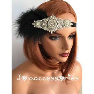 great Gatsby headpiece 1920 headpiece Gatsby headband Flapper headpiece 1920s headband Rhinestone Crystal headband Vintage Style headpiece