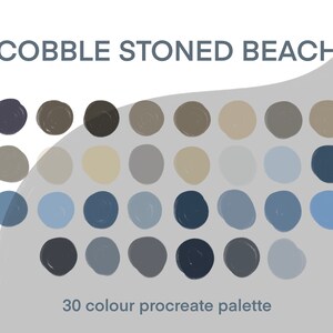 Cobbled Stoned Beach procreate palette