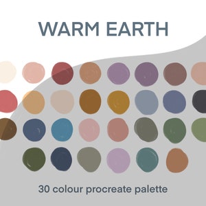 Warm Earth procreate palette
