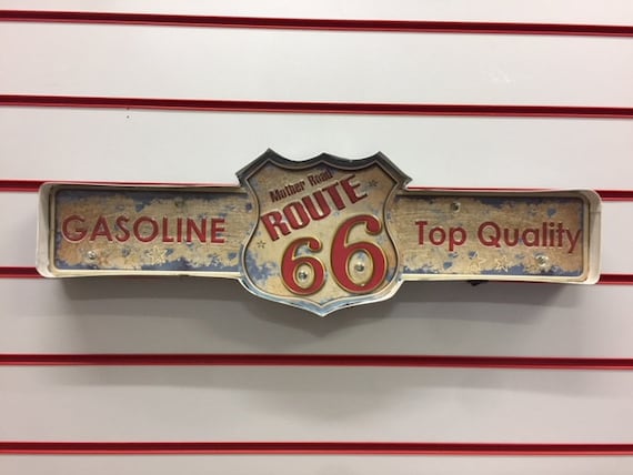 Plaque murale vintage métal 3D LED logo signe bienvenue motel bar homme