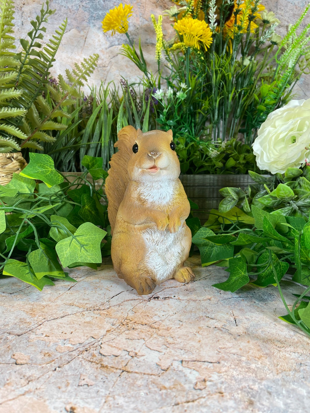 Comical Handmade Resin Squirrel Figurine Garden Ornament Home Decor Etsy