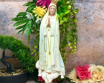 Our Lady of Fatima Statue Religious Figurine Virgin Mary Classic 27.56 ...