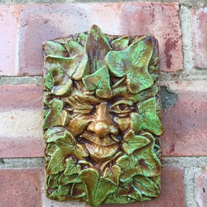 Winking Ivy Greenman Pagan Garden Ornament Wall Plaque Wiccan Decoration