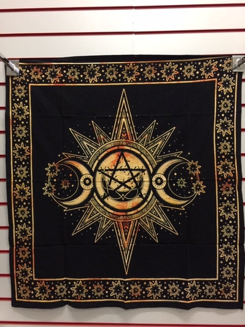 Osiris Trading UK Pentagram Altar Tarot Cloth Pagan Wiccan Table Cover Decoration Wall Decor