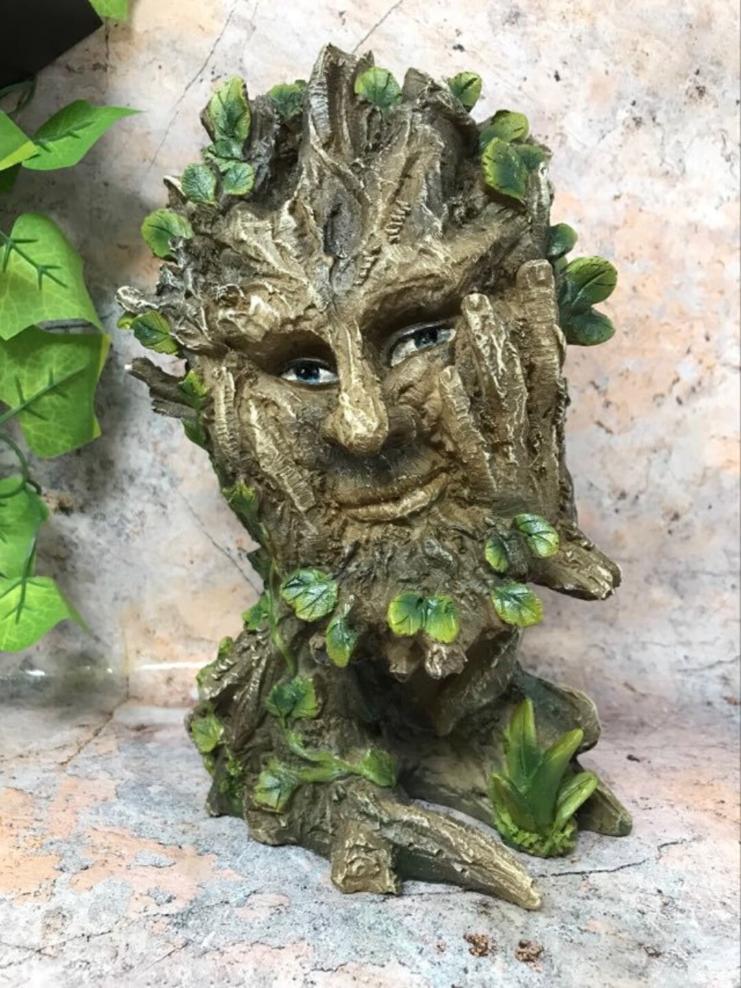 Green Man Garden Ornament Tree Man Nature Sculpture Druid Lawn Etsy