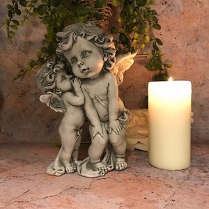 Guardian Angel Figurine Cherub Statue Garden Ornament Sculpture Memorial Grave Figure