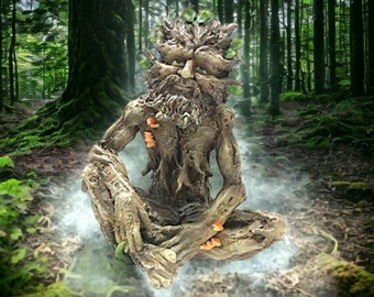 Tree Man Figurine Fantasy Green Man Collection Garden Ornament Sculpture Pagan
