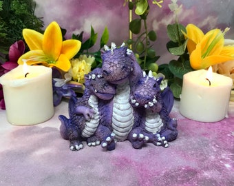 Comical Dragons Family Fantasy Sculpture Mythical Statue Ornament Gift Dragon