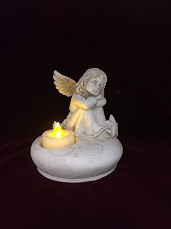 Angel tea light holder deals
