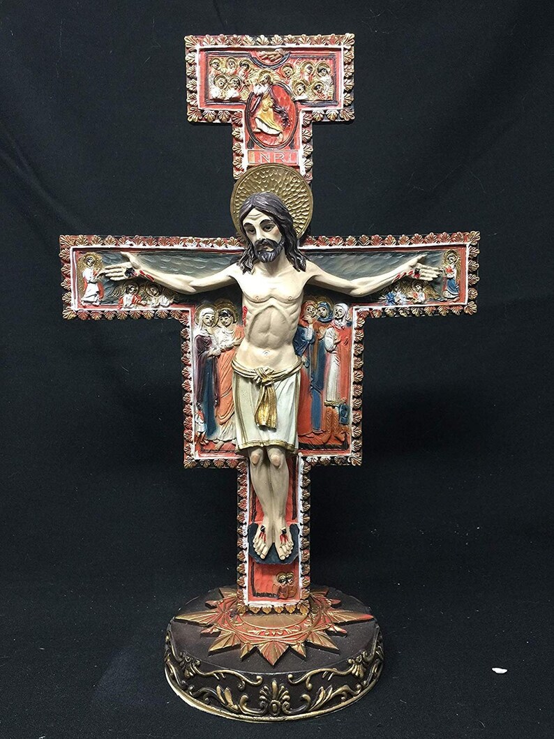 Osiris Trading UK The Crucifixion of Christ Crucifix Hanging Wall Plaque Cross Jesus Christ Religious Ornament Worship 