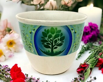 Ceramic Tree of Life Smudge Bowl, Space Clearing Spiritual Energy Cleansing, Smudging Herb Burner, Meditation Decor, Negative Energy Removal