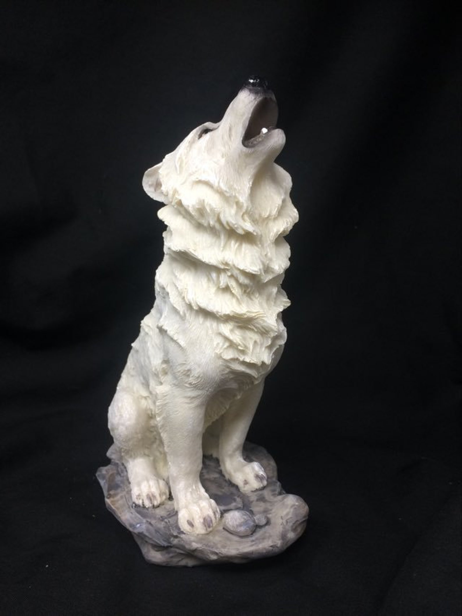 Novelty Howling Wolf Figurine Statue Ornament Wolves Etsy