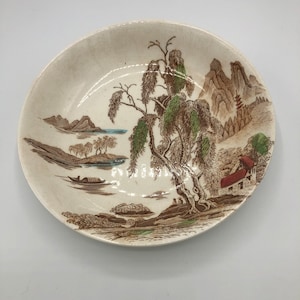Vintage Japanese  china , &quot;Sayonara&quot; pattern set of  7 bowls-