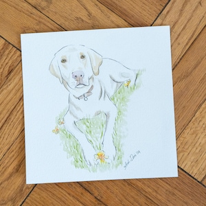 Hand-Painted Pet Portrait From Photo, Custom Watercolor Art, Made to Order Dog & Cat Painting, Family Pet Illustration, Customized