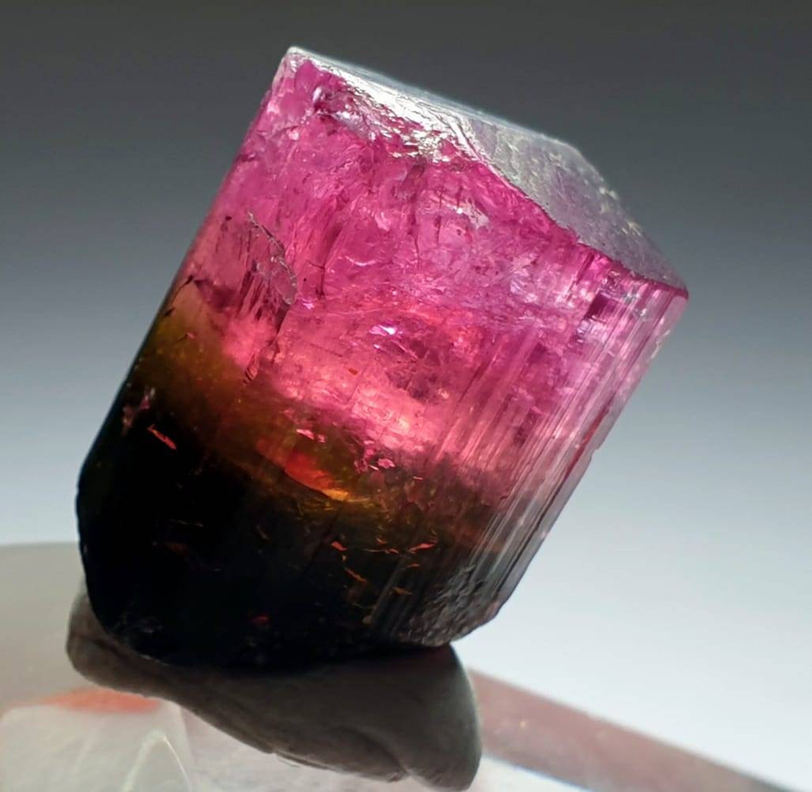 Beautiful Rubilite Tourmaline Tri Color Crystal - Etsy