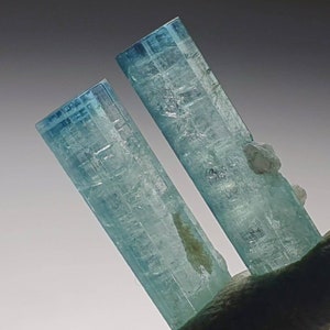 Beautiful bi color tourmaline twin crystals