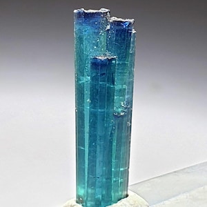 Top quality purple Cap indicolite color tourmaline stepwise double terminated crystal
