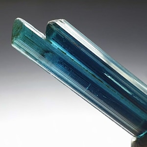 Beautiful indicolite color tourmaline twin crystal