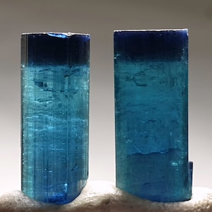 Amazing indicolite tourmaline twin crystals