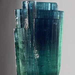 Top quality indicolite color tourmaline stepwise crystal