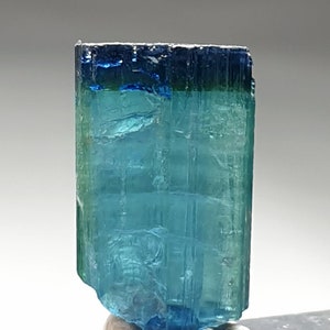 Beautiful indicolite cap bi color tourmaline crystal